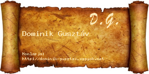 Dominik Gusztáv névjegykártya