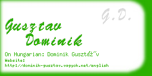 gusztav dominik business card